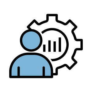 Icon representing dedicated account management, providing a single point of contact for managed IT and business support services
