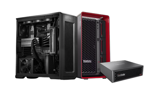 Lenovo ThinkStation workstations and compact desktop systems designed for engineering, design, AI workloads, and professional computing.